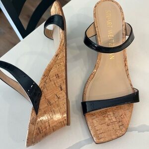 Stuart Weitzman Aleena Wedge Slide Sandal size 8.5‎